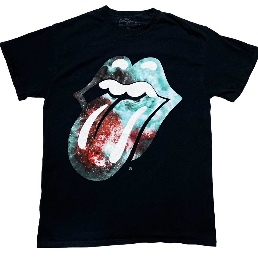 The Rolling Stones Tie Dyed Tongue Short Sleeve Graphic Crewneck T-Shirt Sz M